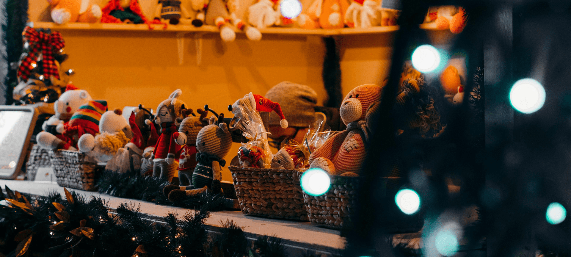 Image of a Christmas market in Barcelona. 